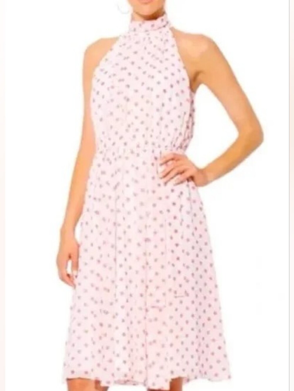 Eva Mendes for New York Company polka dot dress size 0 off whiteorange